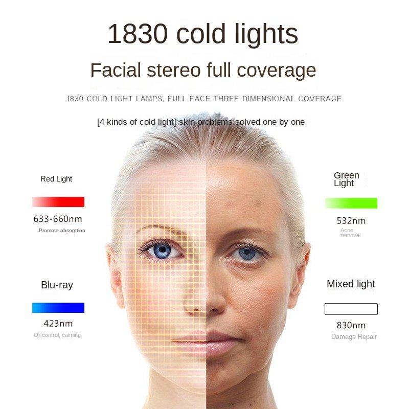 Au-E30 Latest 4 Colors PDT LED Therapy Machine Photodynamic Light Therapy Facial Skin Repair Spa Equipment