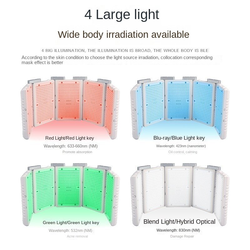 Au-E30 Latest 4 Colors PDT LED Therapy Machine Photodynamic Light Therapy Facial Skin Repair Spa Equipment