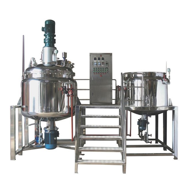 Body Lotion Cream Homogenizer Mixer, Automatic Cosmetic Making Machines, Vacuum Emulsifying Equipment