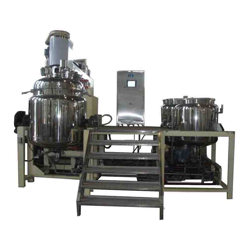 Body Lotion Cream Homogenizer Mixer, Automatic Cosmetic Making Machines, Vacuum Emulsifying Equipment