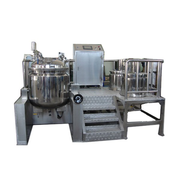 Body Lotion Cream Homogenizer Mixer, Automatic Cosmetic Making Machines, Vacuum Emulsifying Equipment