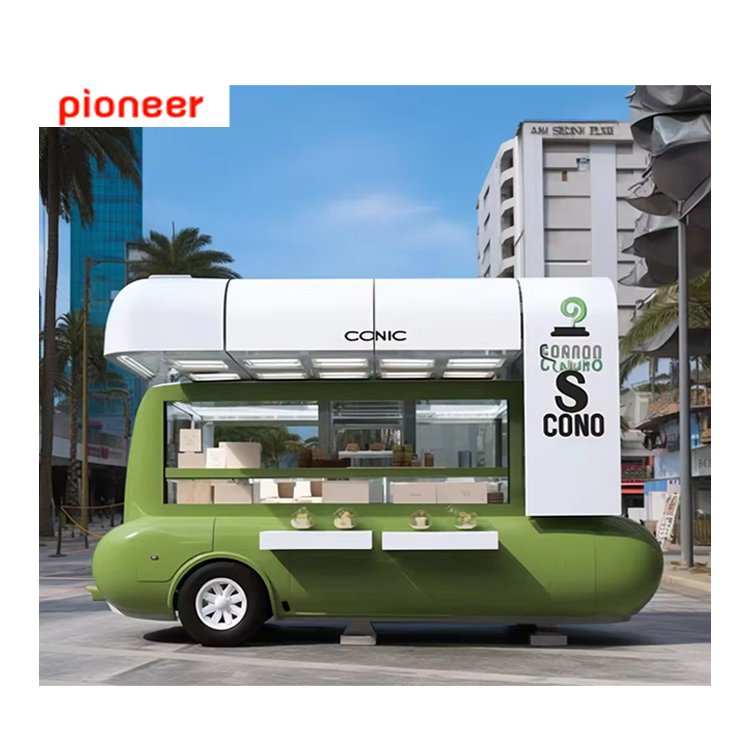 China Travel RV Mobile Trailer Camper Caravan Food Truck with Full Kitchen Equipment