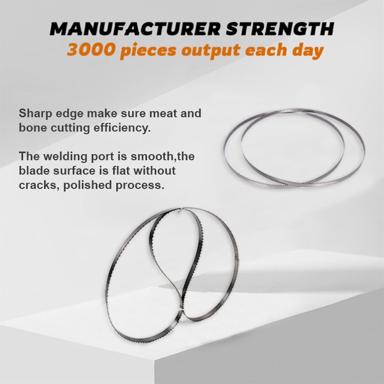 hard alloy m42 tct cnc meat and bone cutting butcher band saw blades for food