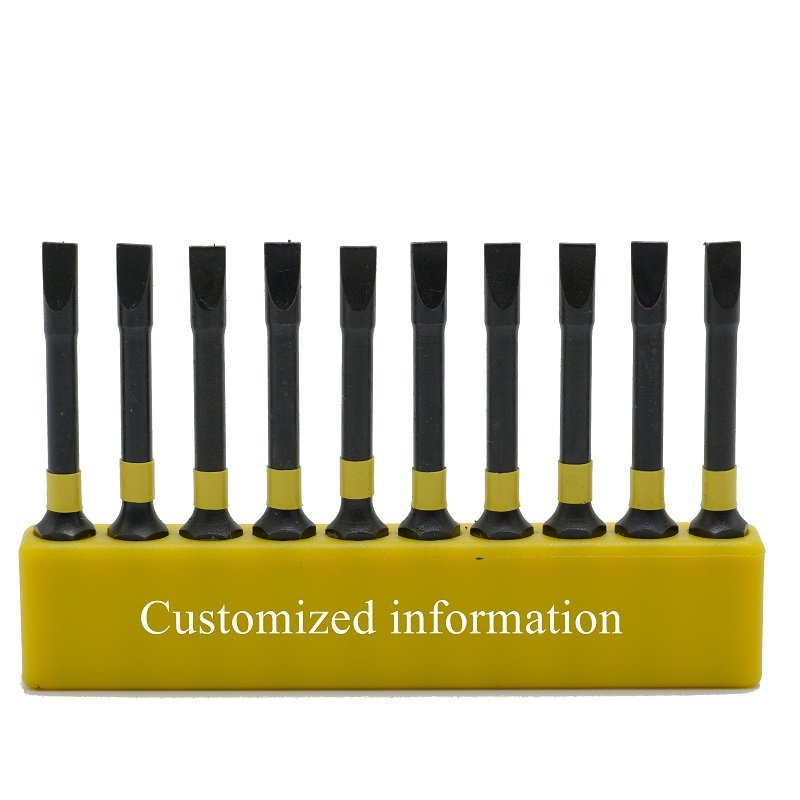 10pcs S2 Steel 50mm 1/4" Strong Magnetic Precision Screw Bit Set With Good Screw Bit Organizer, Mixed With Different Bit Head