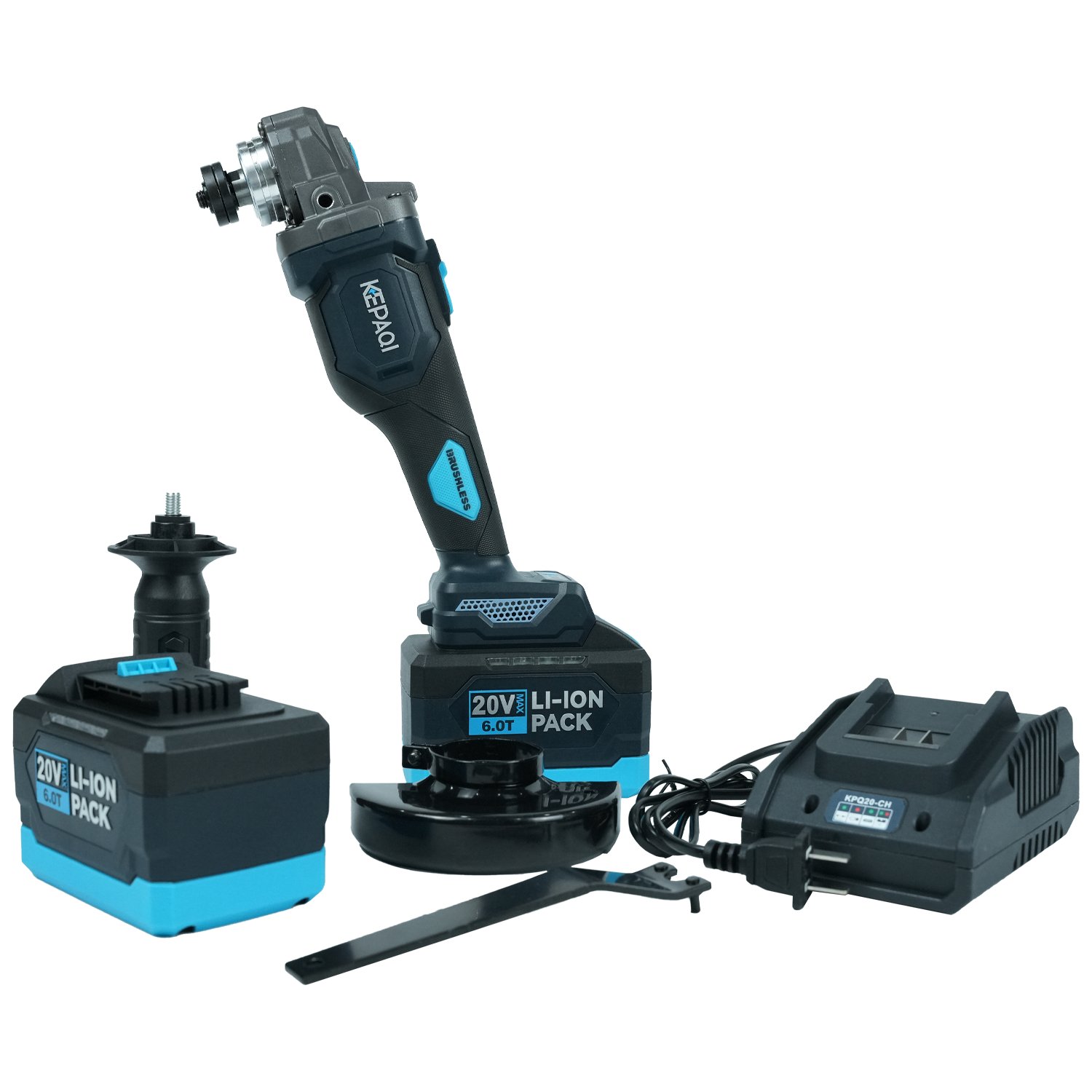 KEPAQI Professional Cordless Tool 20V 3.0Ah brushless angle grinder High Quality 110mm