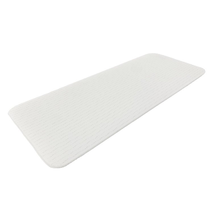 Manufacturer of 1.5mm white double-sided rough pellet food grade PVC/PU conveyor belts