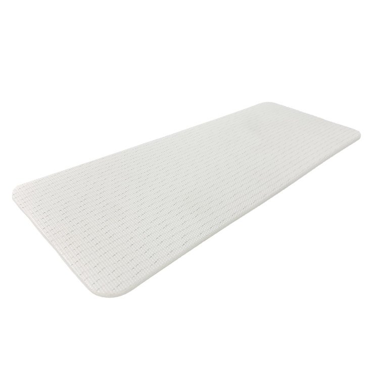 Manufacturer of 1.5mm white double-sided rough pellet food grade PVC/PU conveyor belts