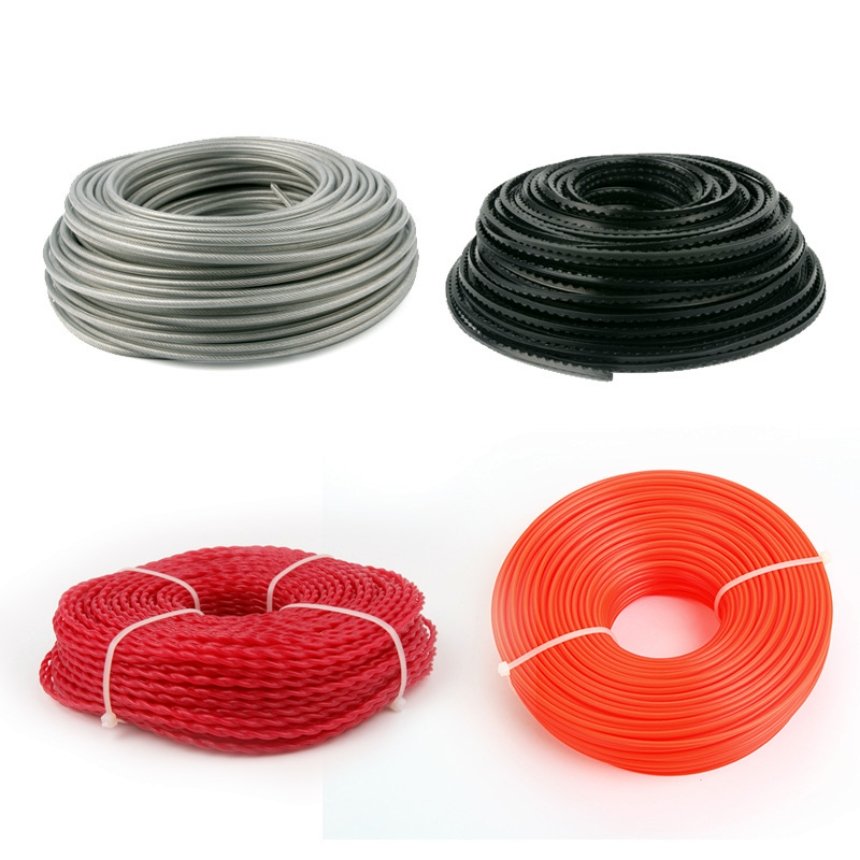 Garden Tool Replacement Trimmer Line Brush Cutter Line 2.0mm 2.4mm 3.0mm Lawn Mower Accessories