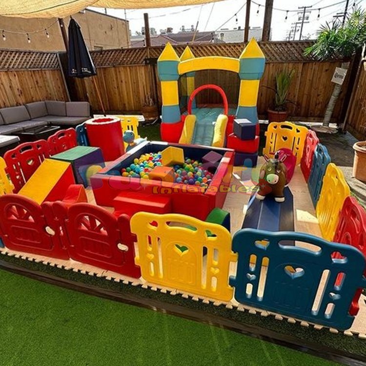 Party Children Climbing Games Soft Play Equipment Set Indoor Playground for Kids Softplay Inflatable Bouncer Castle House Slide