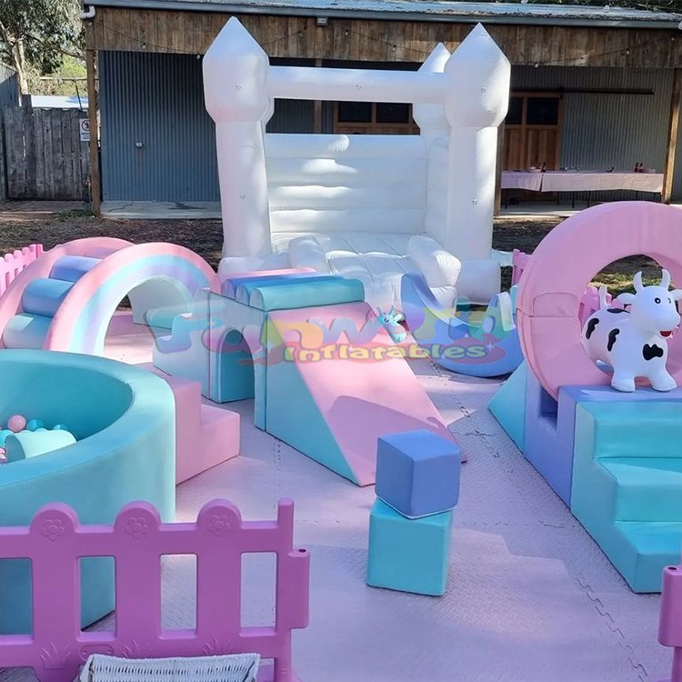 Party Children Climbing Games Soft Play Equipment Set Indoor Playground for Kids Softplay Inflatable Bouncer Castle House Slide