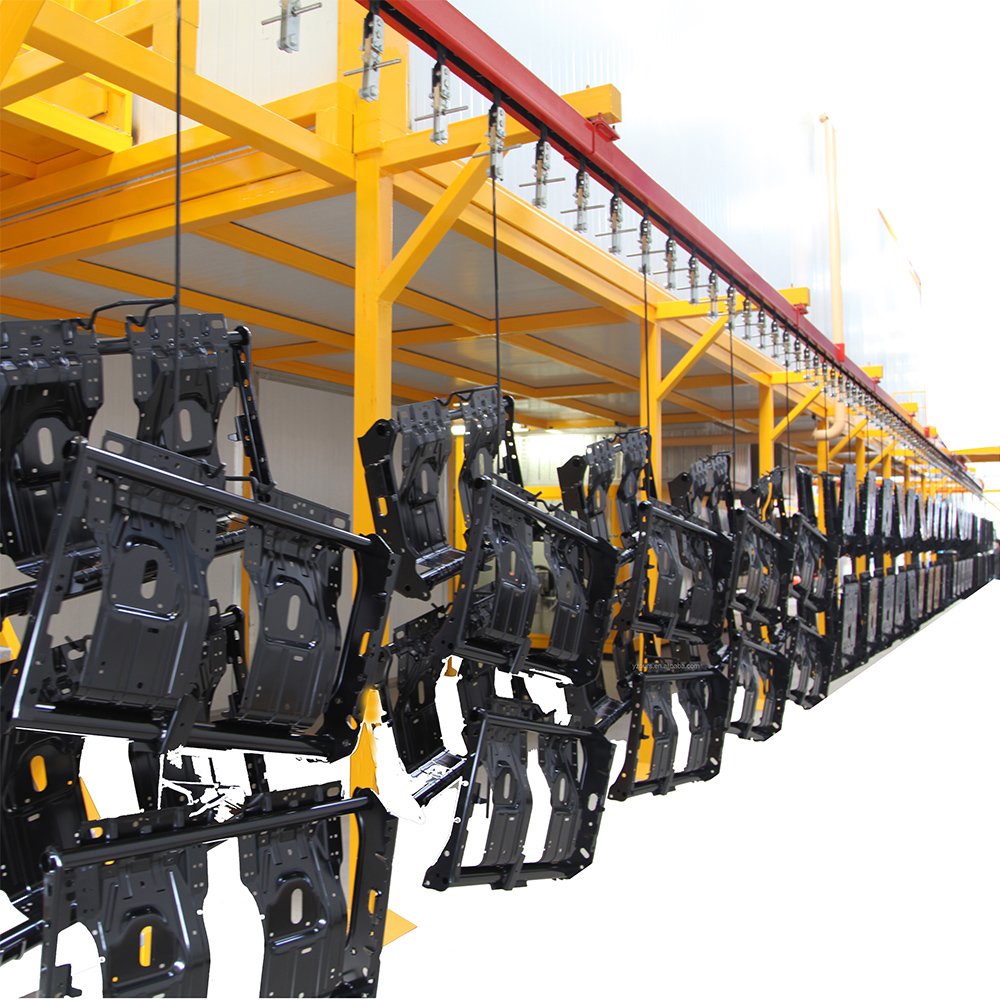Electrophoretic Coating Line Paint Systems for Truck Auto Parts Automatic E-Coating Equipment of IoT Control Powder Coating Line