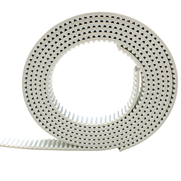 Kueisn PU STD8M-25 Synchronous Belt Polyurethane Timing Belt with White Seamless Felt Silicone Open Belt