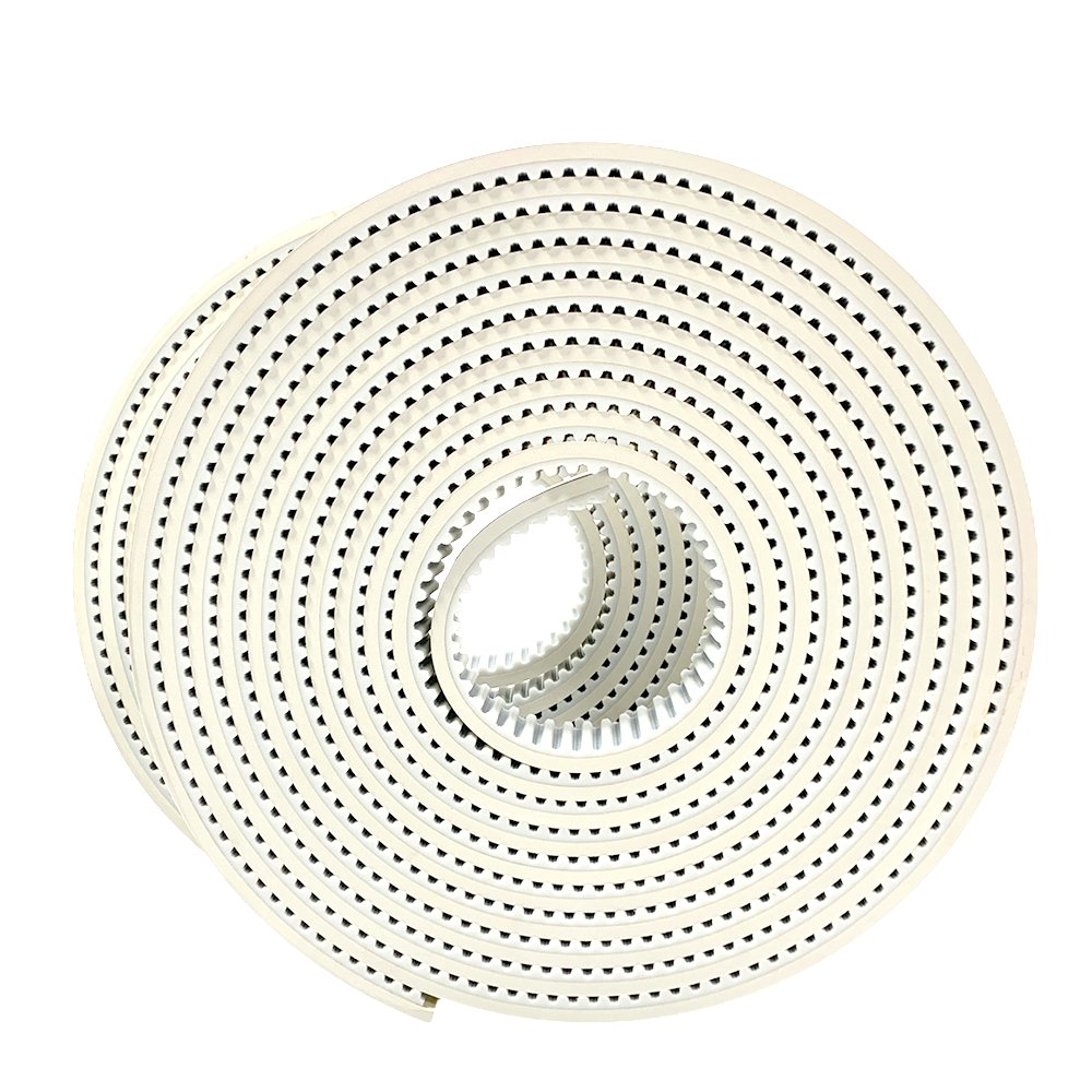 Kueisn PU STD8M-25 Synchronous Belt Polyurethane Timing Belt with White Seamless Felt Silicone Open Belt