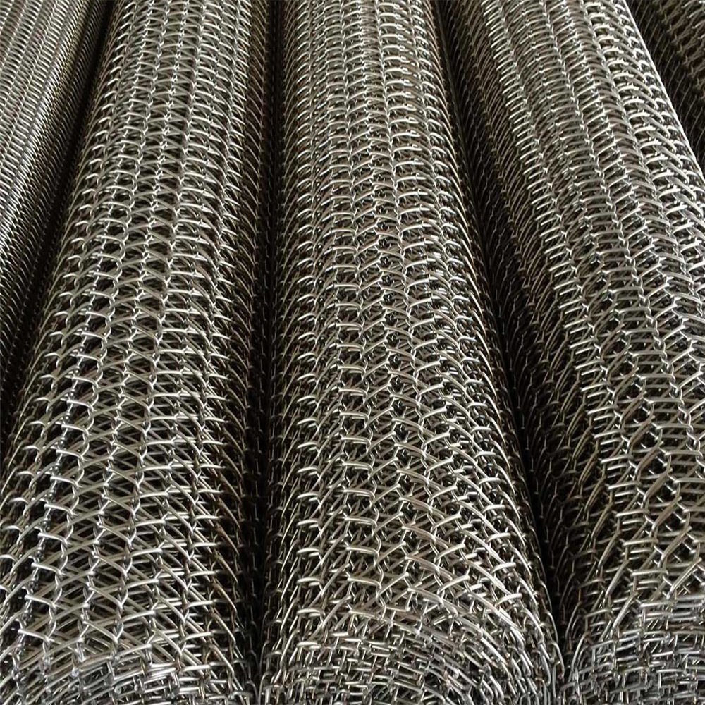 Stainless Steel Heat Resistant Wire Mesh Conveyor Belt for Bread Baking, Cooling, Freezing