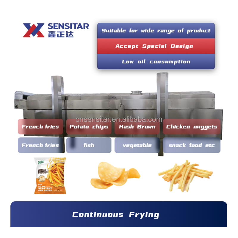 CE Certified 100kg Automatic Finger Potato Chip Machine Commercial Fresh Potato Chips Maker