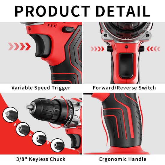 108pcs Power Tool Set Box 21V Other Hand Tools Battery Drill drilling machines electric Lithium Cordless Drill With Accessories