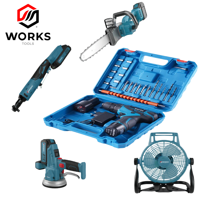WORKS power tools set box Garden/Home/maintenance power tools kit set serviceable serviceable