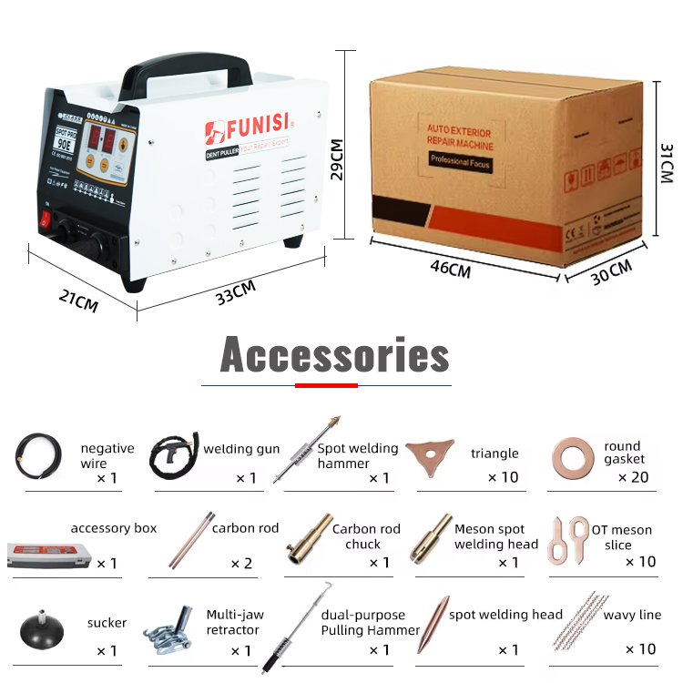 FUNISI Factory Supply Single Side Spot Welder Dent Repair Machine 90E