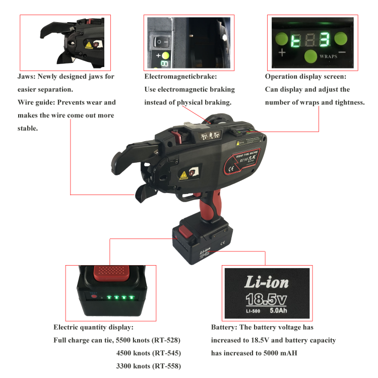 Modern style construction cordless power tools wire spool automatic rebar tying machine RT528