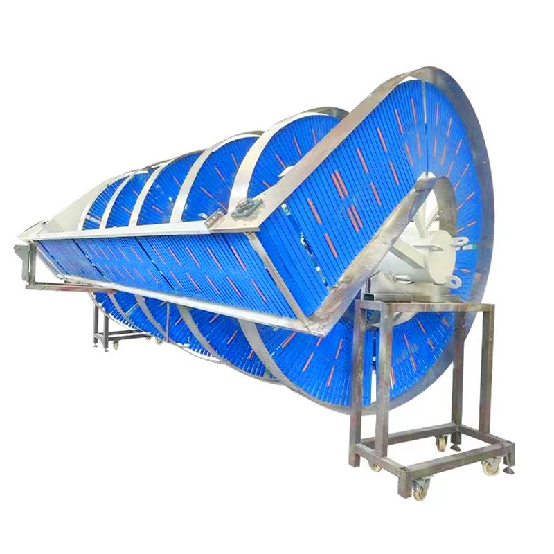 Continuous up and down transportation spiral chain plate conveyor spiral vertical elevator