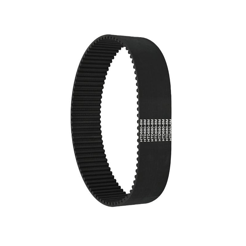 Stable transmission black HTD 8M domestic circular arc toothed belt rubber synchronous belt toothed belt