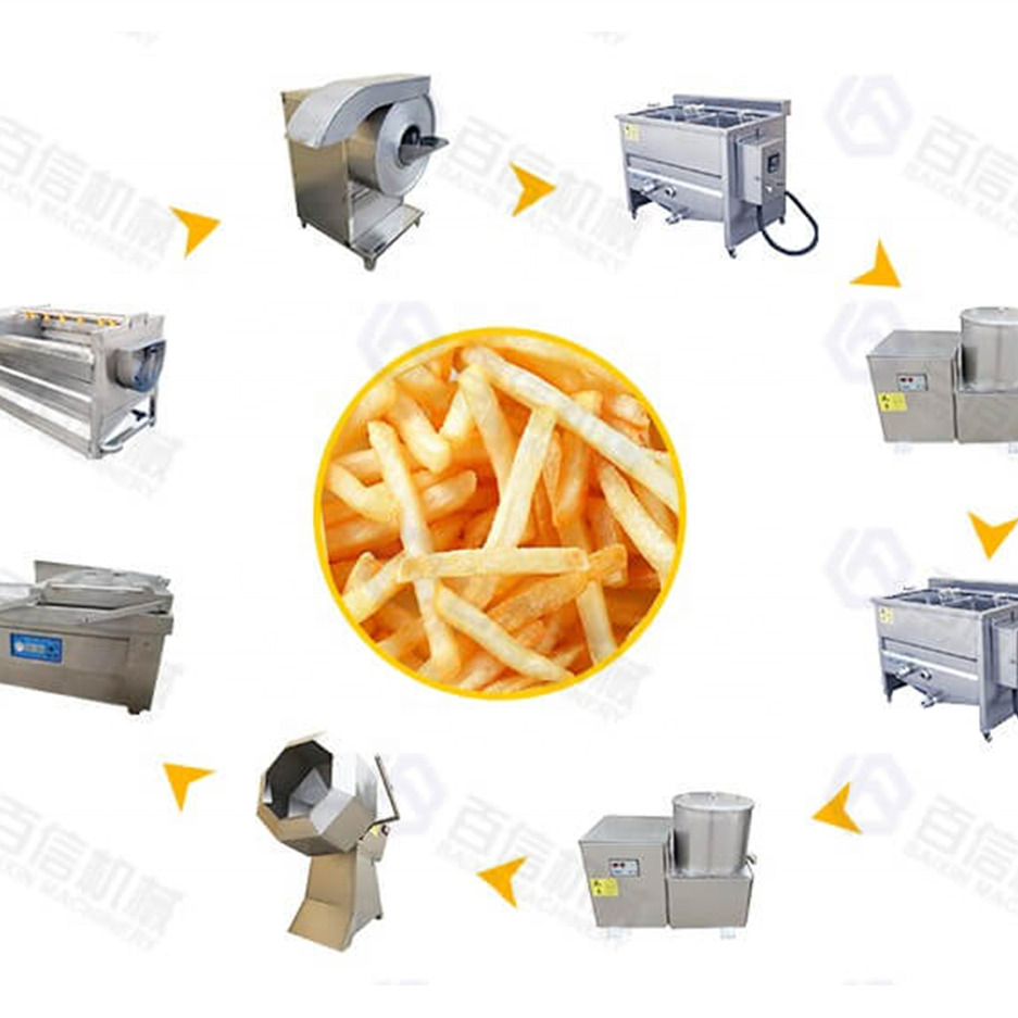 Quick Frozen Machine for Frozen French Fries Auto Potato Chips Making Machine Line