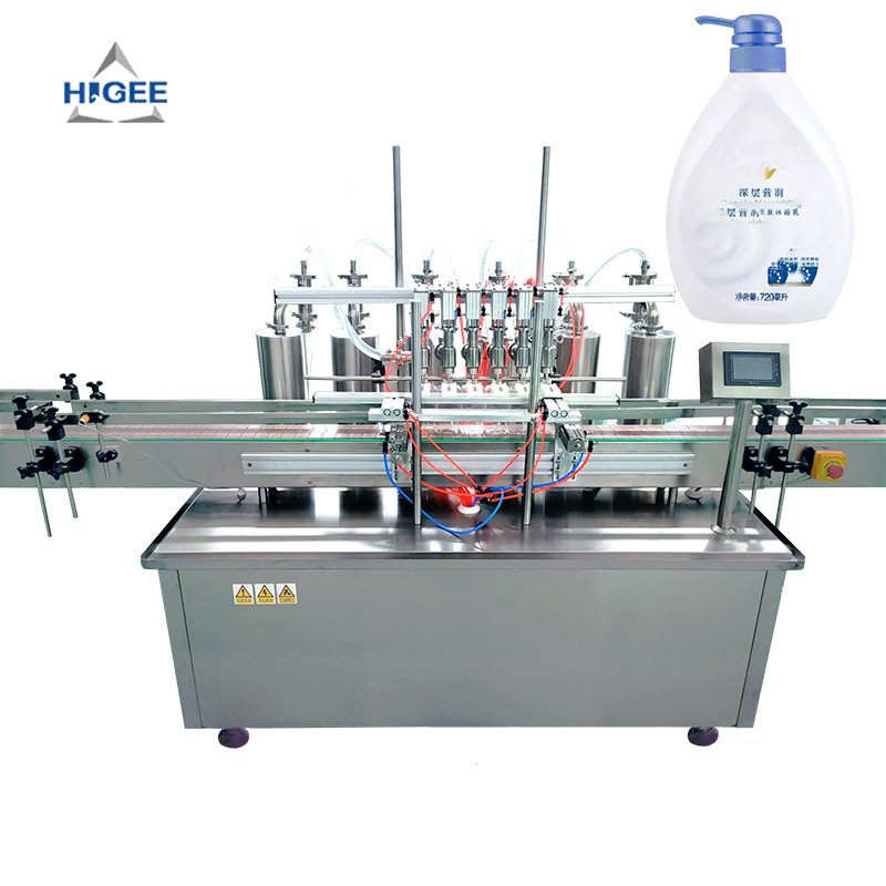 Higee Full-auto Filling Machine Detergent Hand Wash Liquid Soap Filling Capping Machines Production Line