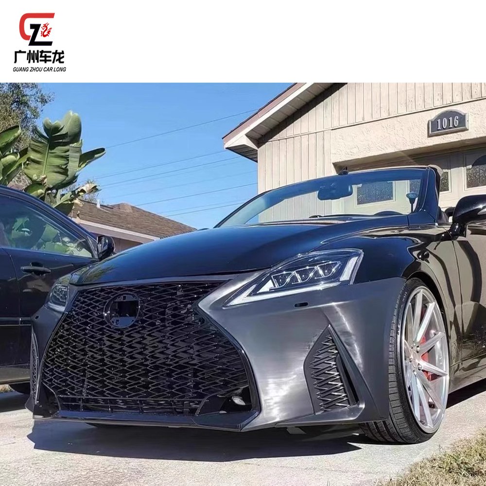 For Lexus IS250 IS300 2006-2012 Upgraded to 2021 IS500 Front Bumper Equipped with daytime running lights Direct Car Body kit