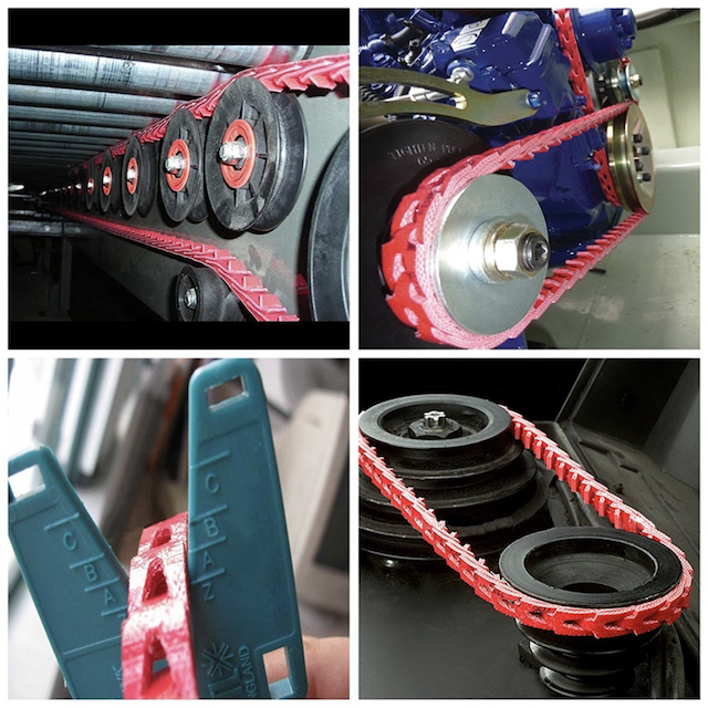 High tensile forcing transmission link v belt