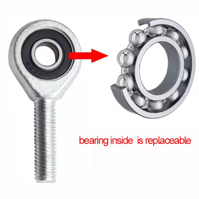 deep groove ball fairway turnstile rod end joint bearing SI 6 8 10 12 14 16 positive and negative tooth fisheye joint