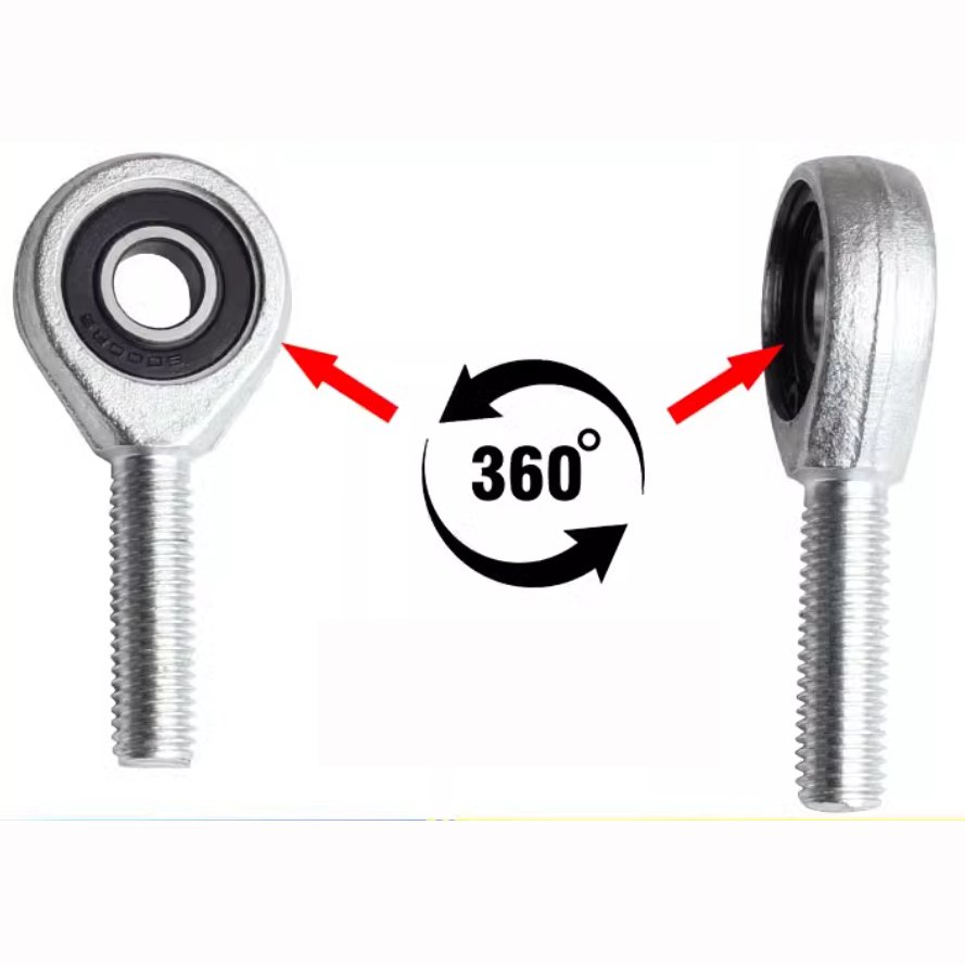 deep groove ball fairway turnstile rod end joint bearing SI 6 8 10 12 14 16 positive and negative tooth fisheye joint