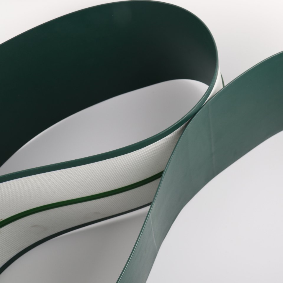 green pvc edge sealing conveyor belt for weighing and labeling machine