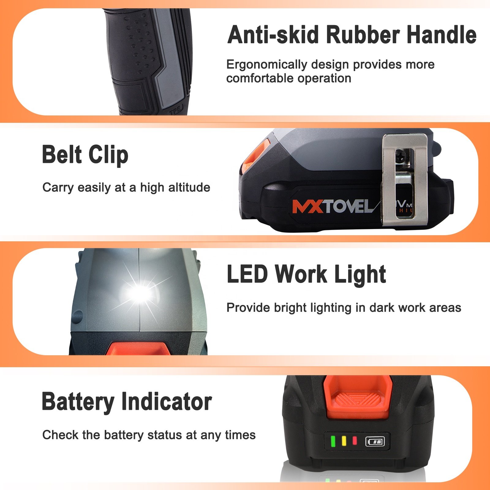 Hot Selling 20V Lithium Battery powered Cordless Drill And Impact Screw Driver Electric Drill Machine
