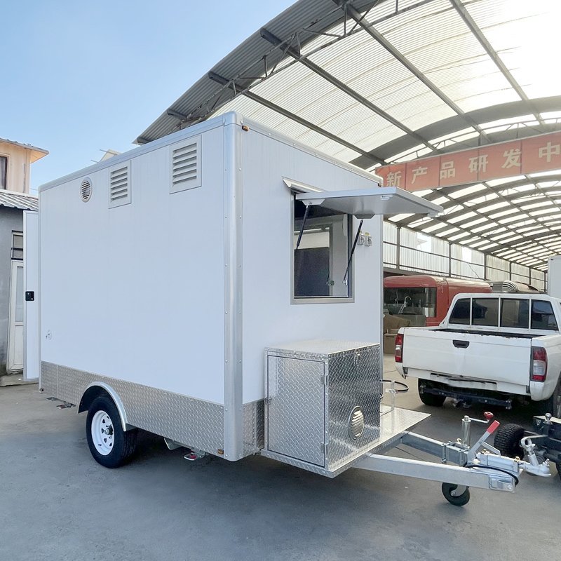 Street Fast Food Trucks Mobile Food Trailer Breakfast Snack Ice Cream Shop Mobile Bar Food Kiosk With Kitchen Equipment