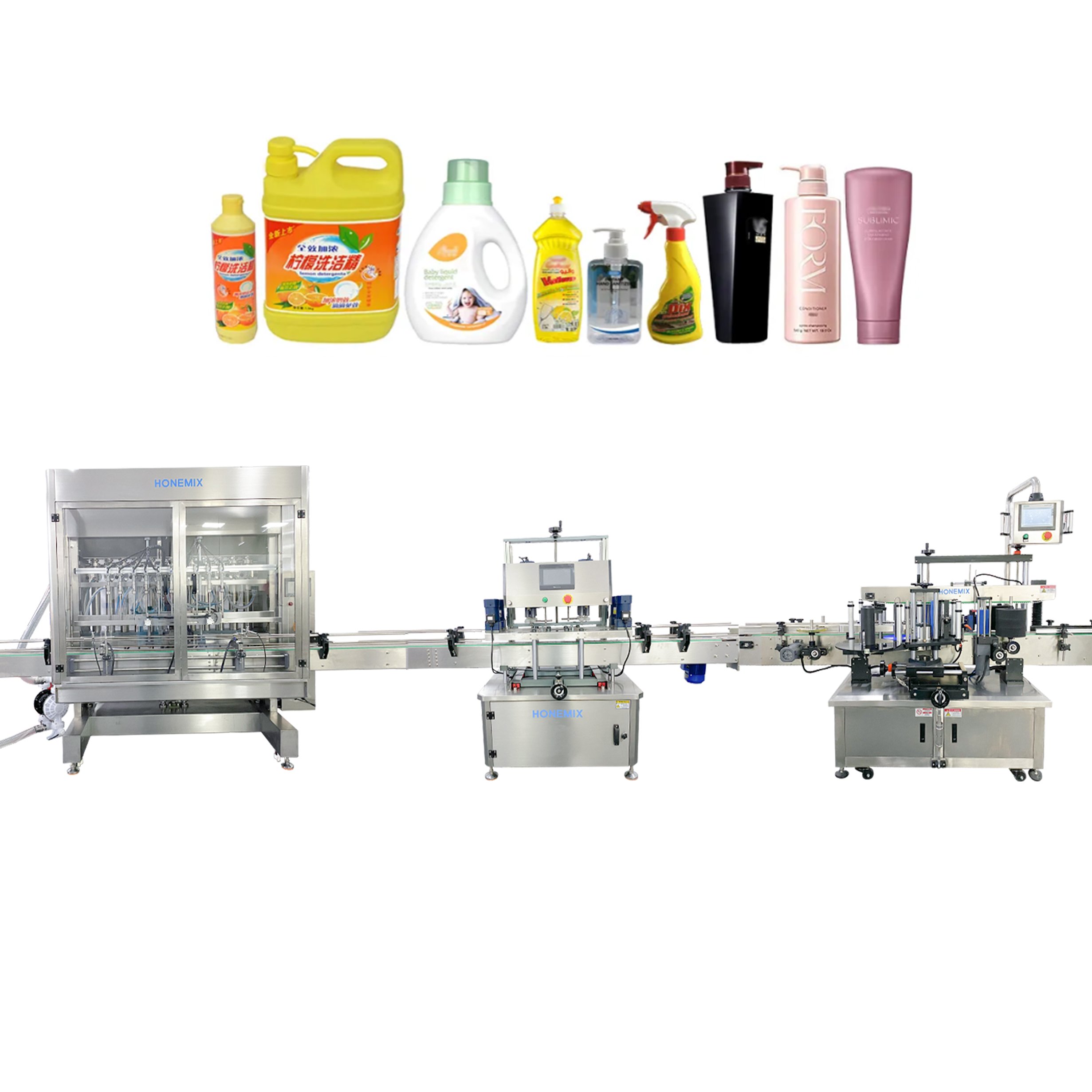 Piston Liquid Laundry Detergent Production Line Pomade Essential Oil Bottle Filling Machine