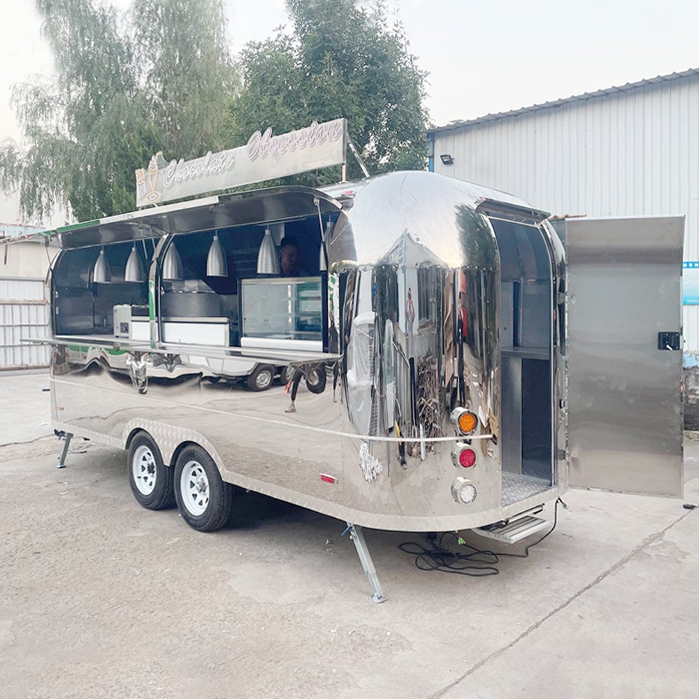 16FT Concession Catering Fully Equipped Coffee Mobile Bars Food Truck Airstream Food Trailer for Sale