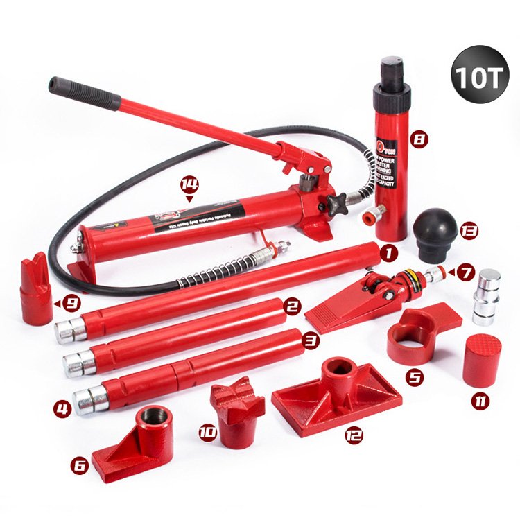 Hydraulic Body Repair Kit Car Body Repair Tools Vehicle Equipment Porta Power Hydraulic Jack