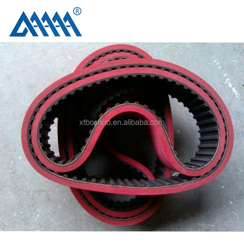 Industry transmission synchronous timing belt T10-630 with 6mm red rubber Made in China