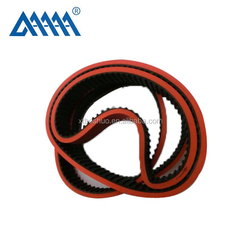 Industry transmission synchronous timing belt T10-630 with 6mm red rubber Made in China