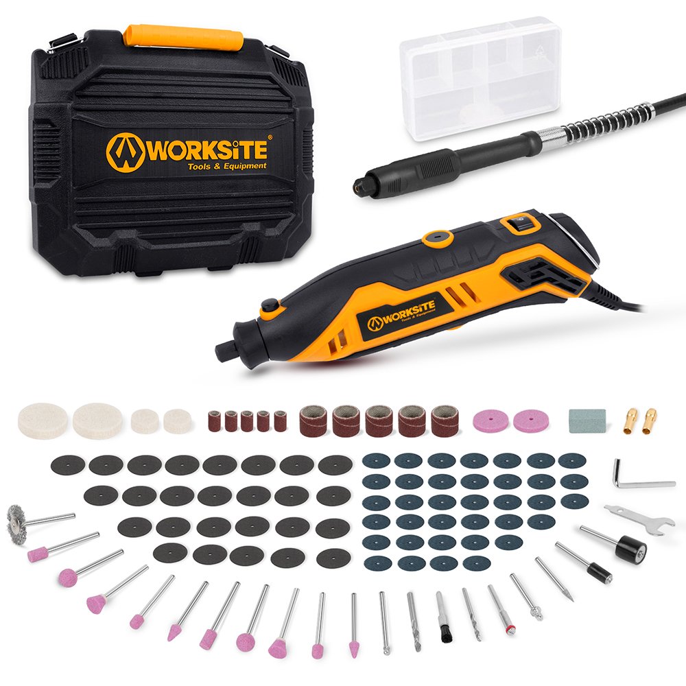 WORKSITE Customized 220V 700-1300rpm 101pcs Accessories Set Cutting Engraving Carving Wood Mini Grinder Electric Rotary Tool
