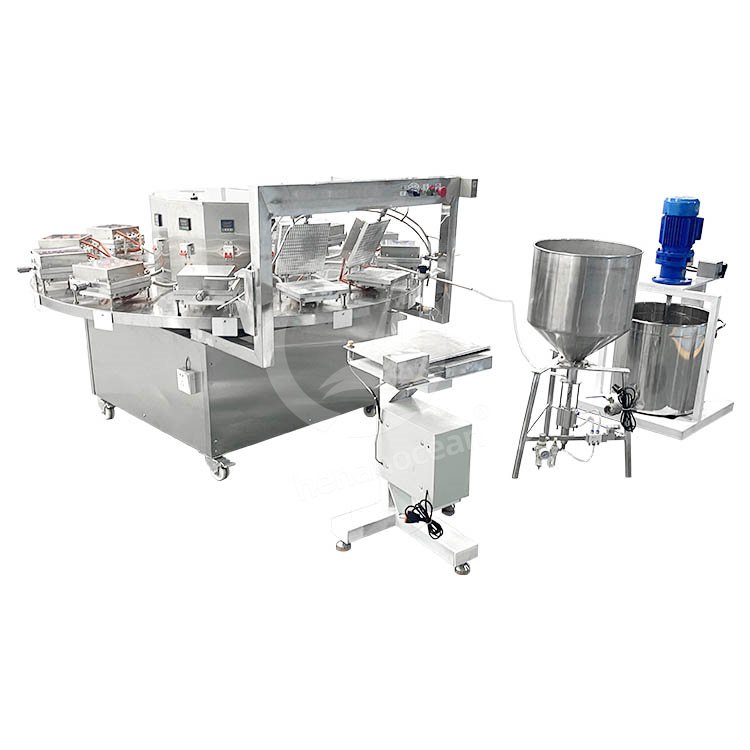 Commercial Ice Cream Waffle Cone Maker Auto Ice Cream Waffle Cone Maker Making Machine Ice Cream Cone Baking Forming Machine
