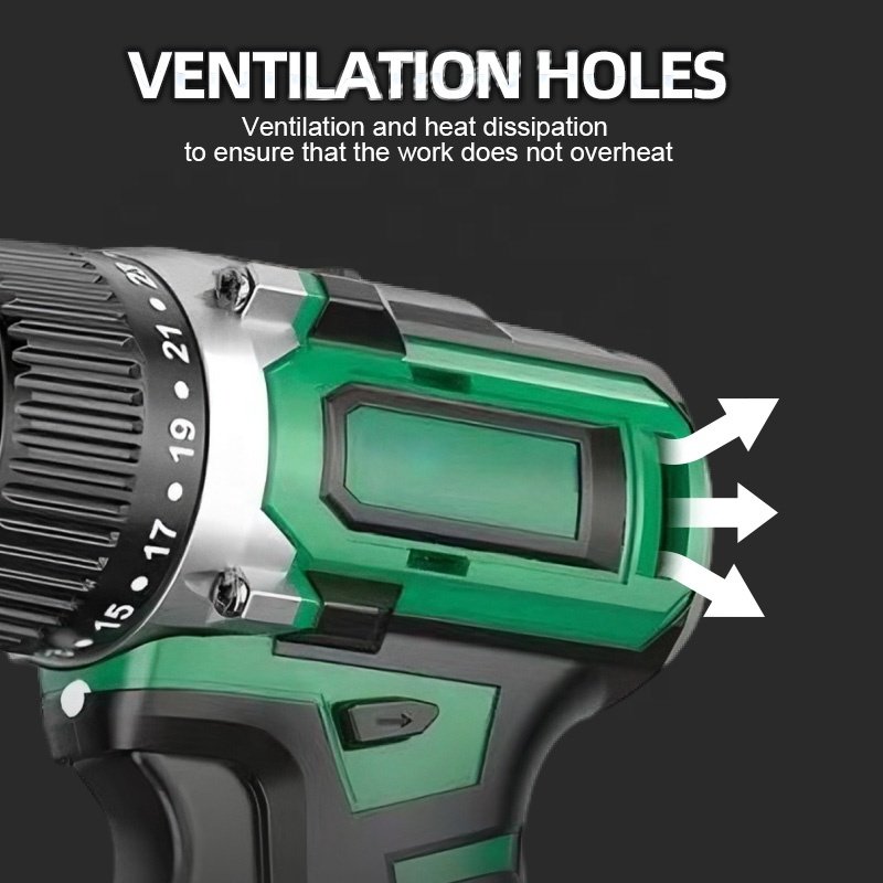 High Efficiency Machine Hand cordless impact drill Machine Tools Cordless 21V Lithium Power Drills