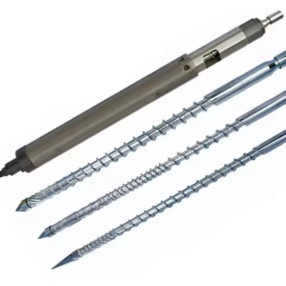 Injection molding machine accessories, rocket nozzle flange, injection molding machine screw