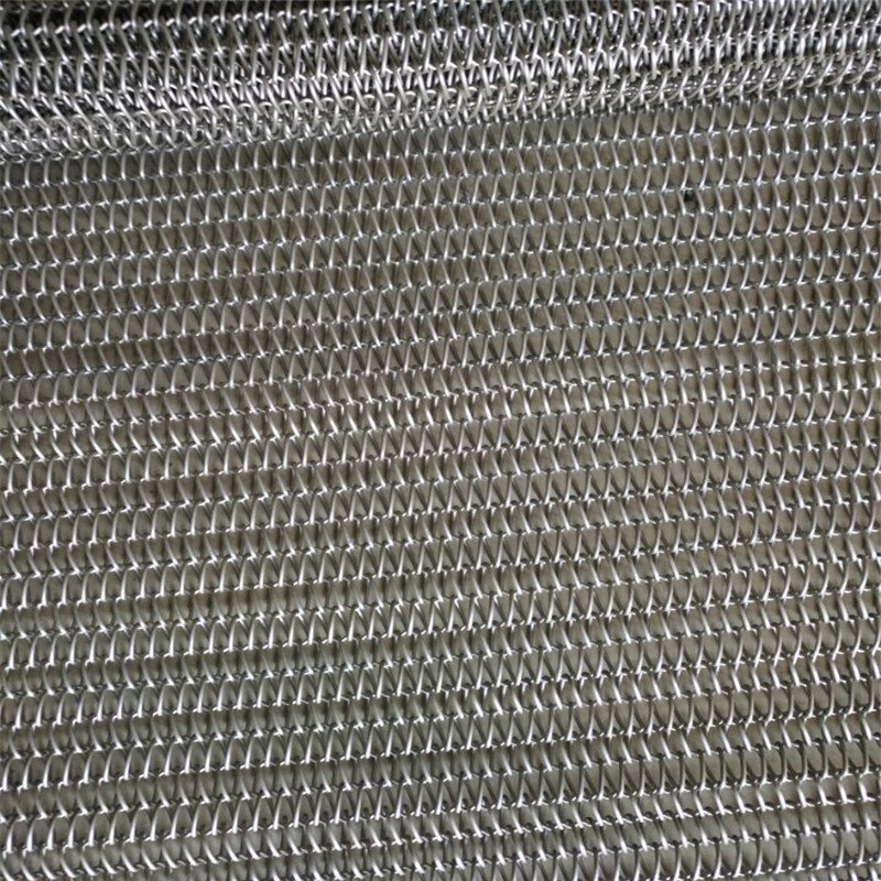 Stainless steel mesh with high temperature food cooling transmission mesh with food cleaning drain spiral conveyor belt