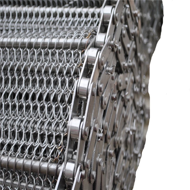 Stainless steel mesh with high temperature food cooling transmission mesh with food cleaning drain spiral conveyor belt