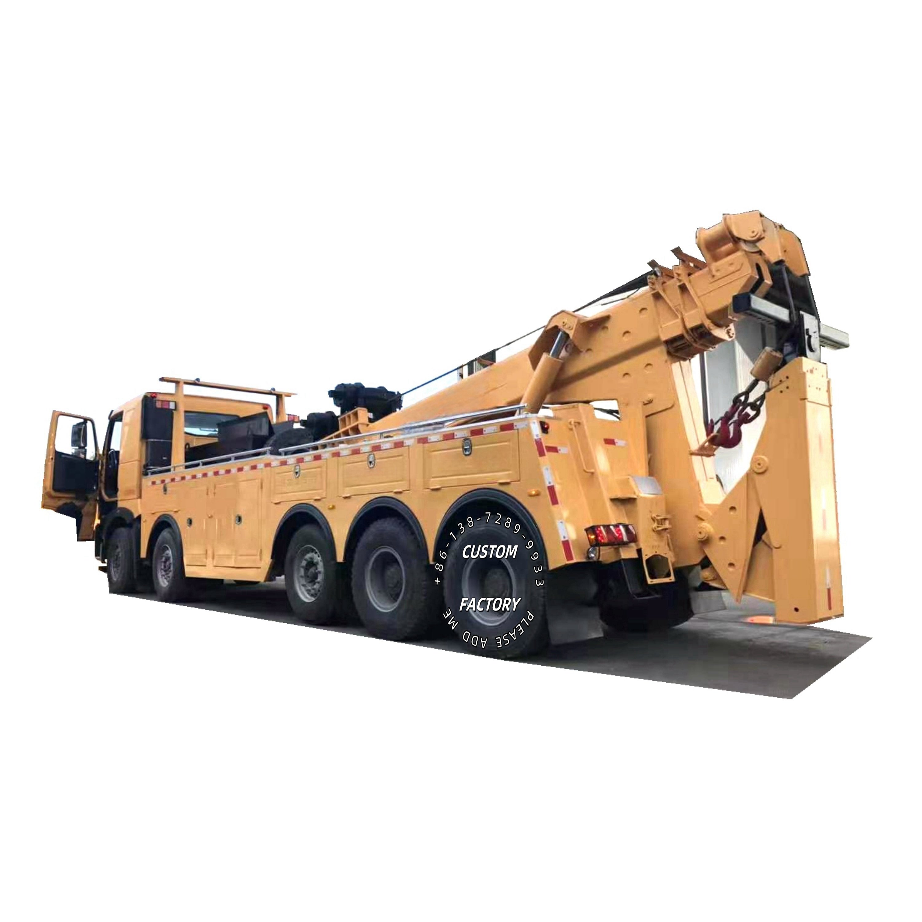 2025 Heavy Duty 10X6 Recovery Tow Truck 35T 40T 50 Ton Metro Rescue Wrecker Manual Diesel Municipal Roadside Assistance