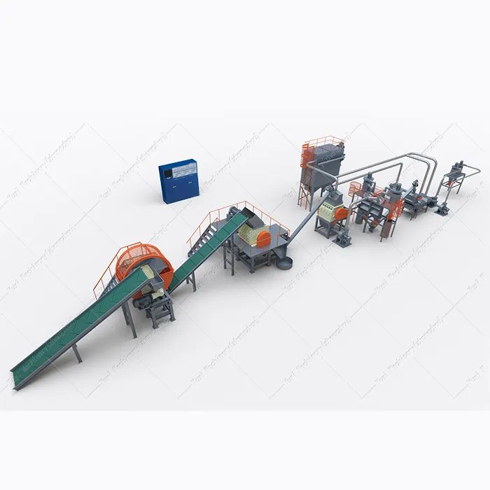 Complete Auto Tire Recycling Machine Waste Tire Recycle Line Tire Recycling Equipment