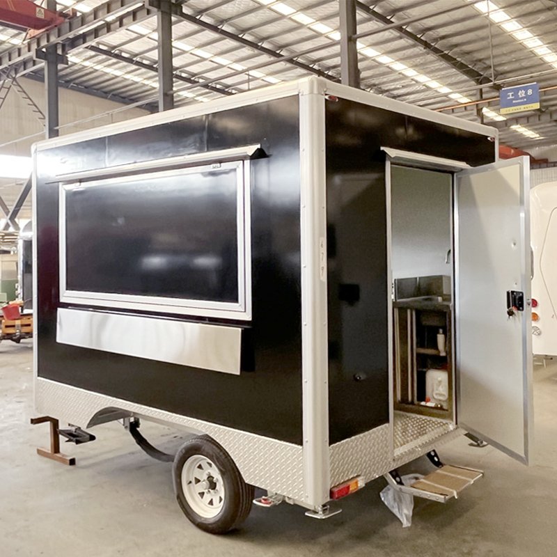 High Quality Hot Dog Ice Cream Cookies Catering Cart Stand Camper Food Trailer Taco Coffee Truck for Sale France