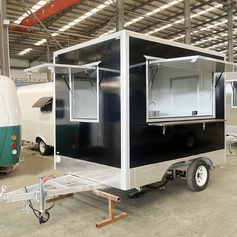 High Quality Hot Dog Ice Cream Cookies Catering Cart Stand Camper Food Trailer Taco Coffee Truck for Sale France