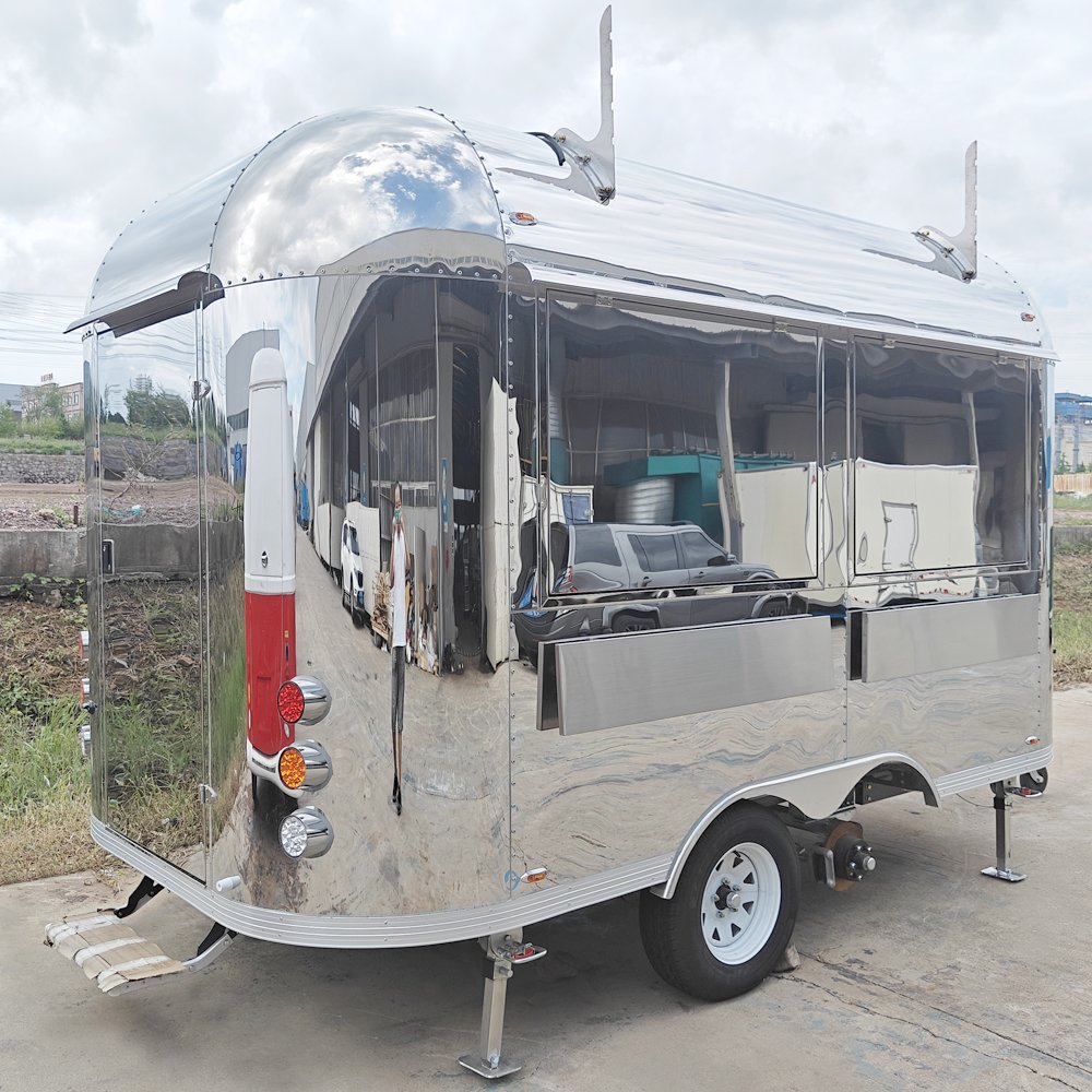 Catering Mobile Kitchen Fully Equipped Coffee Shop Fast Food Trailer Airstream Food Truck With Full Kitchen for Sale USA